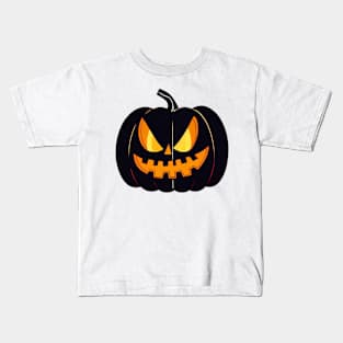 Halloween Scary Evil and Funny Pumpkin Head Kids T-Shirt